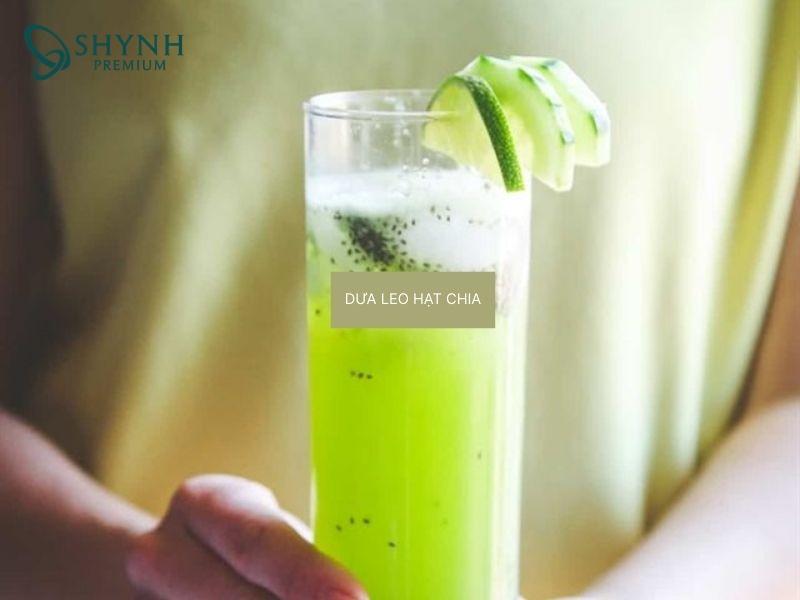 Nước hạt chia và dưa leo giúp thanh lọc cơ thể và giảm cân hiệu quả