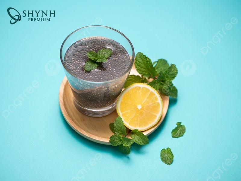 Nước hạt chia với lá bạc hà giúp duy trì cảm giác no lâu
