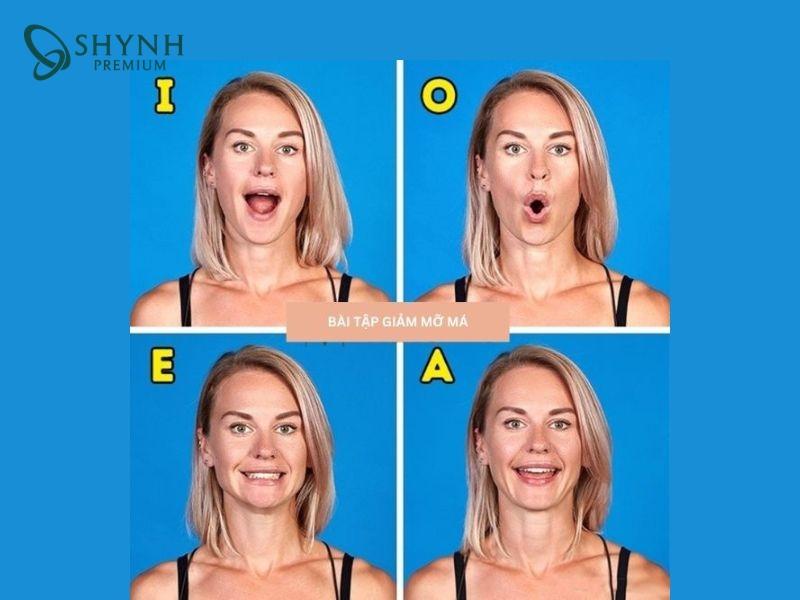Động tác phát âm nguyên âm làm săn chắc vùng má và môi