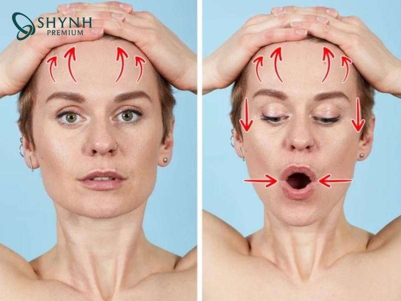 Bài tập săn chắc trán giúp điều tiết hoạt động cơ trán, cải thiện rãnh nhăn