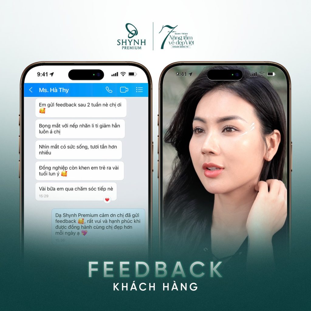 Khách hàng phản hồi sau khi thực hiện liệu trình cấy chỉ tạo Shynh Premium